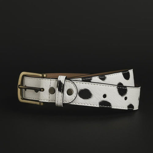Hair On Leather Belt for Men & Women | Genuine Cowhide Leather Belt | Handmade Western Cow Print Belt