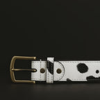 Hair On Leather Belt for Men & Women | Genuine Cowhide Leather Belt | Handmade Western Cow Print Belt