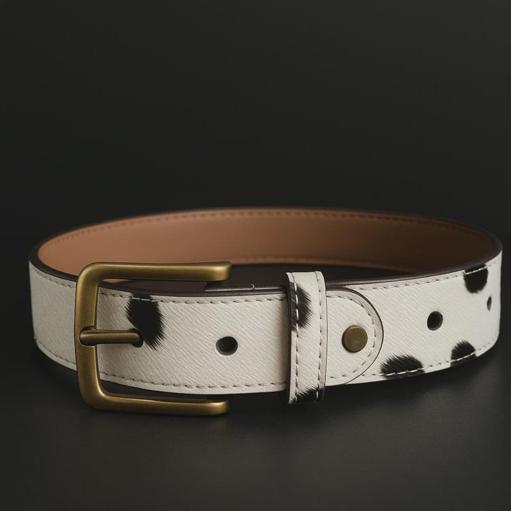 Hair On Leather Belt for Men & Women | Genuine Cowhide Leather Belt | Handmade Western Cow Print Belt