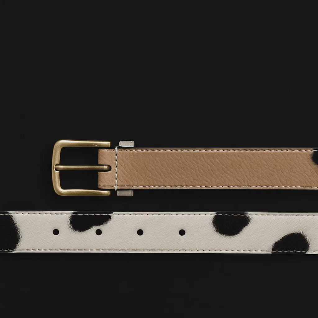 Hair On Leather Belt for Men & Women | Genuine Cowhide Leather Belt | Handmade Western Cow Print Belt