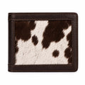 Genuine Cowhide Leather Bifold Wallet & Card Holder Set for Men | Handmade Western Hair-On-Hide Wallet Gift Set