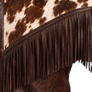 Women’s Hair-On Leather Fringe Jacket – Western Cowhide Jacket