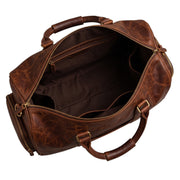 Vintage Brown Leather Duffle Bag – Travel & Weekender