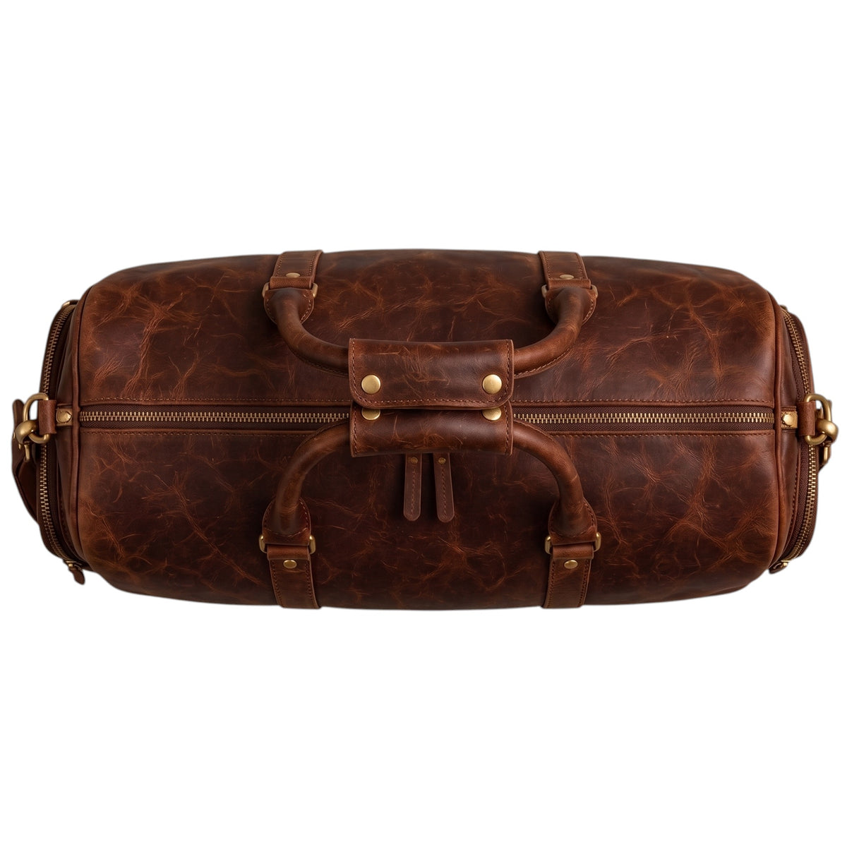 Vintage Brown Leather Duffle Bag – Travel & Weekender