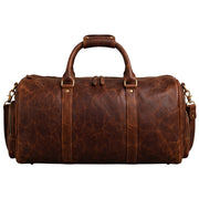 Vintage Brown Leather Duffle Bag – Travel & Weekender