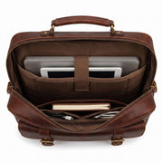 Vintage Brown Leather Laptop Bag Briefcase