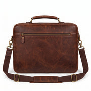 Vintage Brown Leather Laptop Bag Briefcase