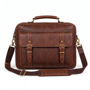 Vintage Brown Leather Laptop Bag Briefcase