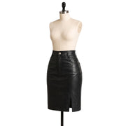 Black Leather Pencil Skirt – High Waist Women's Leather Skirt