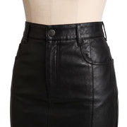 Black Leather Pencil Skirt – High Waist Women's Leather Skirt