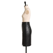 Black Leather Pencil Skirt – High Waist Women's Leather Skirt