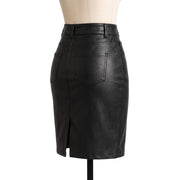 Black Leather Pencil Skirt – High Waist Women's Leather Skirt
