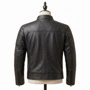 Quilted Racing Leather Jacket – Black Motorcycle Jacket